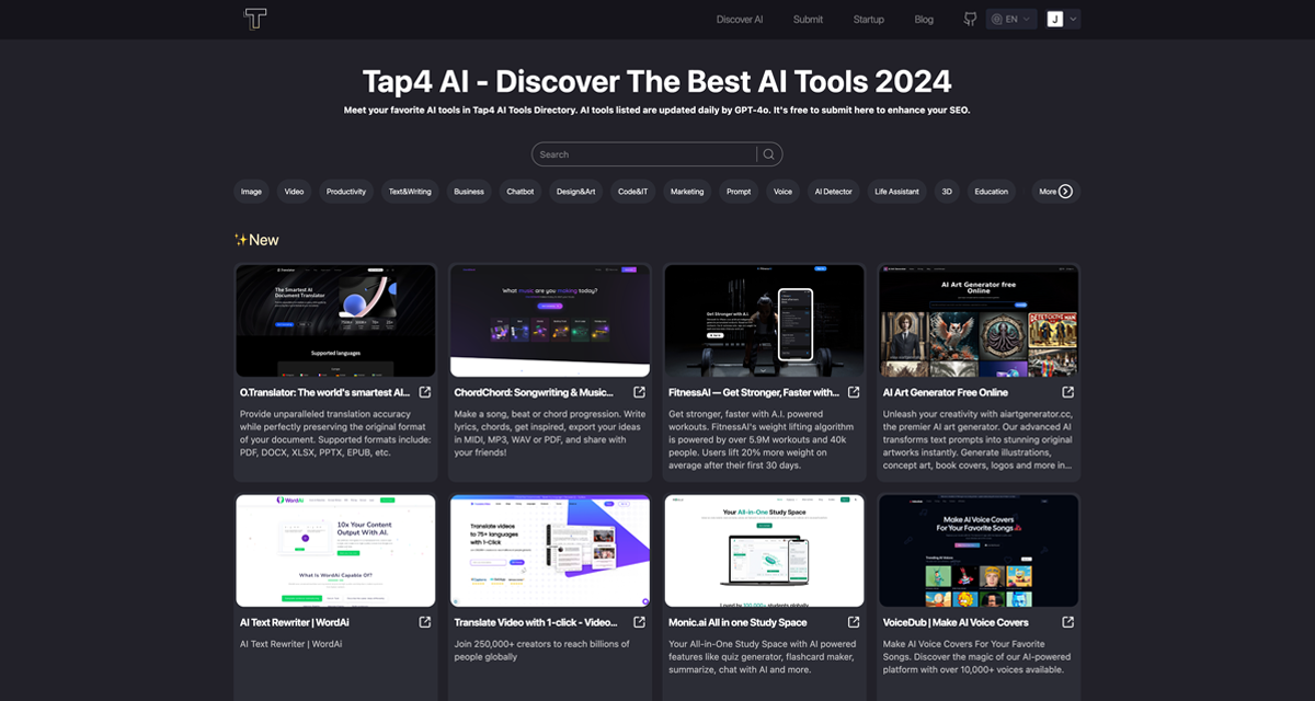 Tap4 AI Tools Directory Discover The Best AI Tools Services In One 